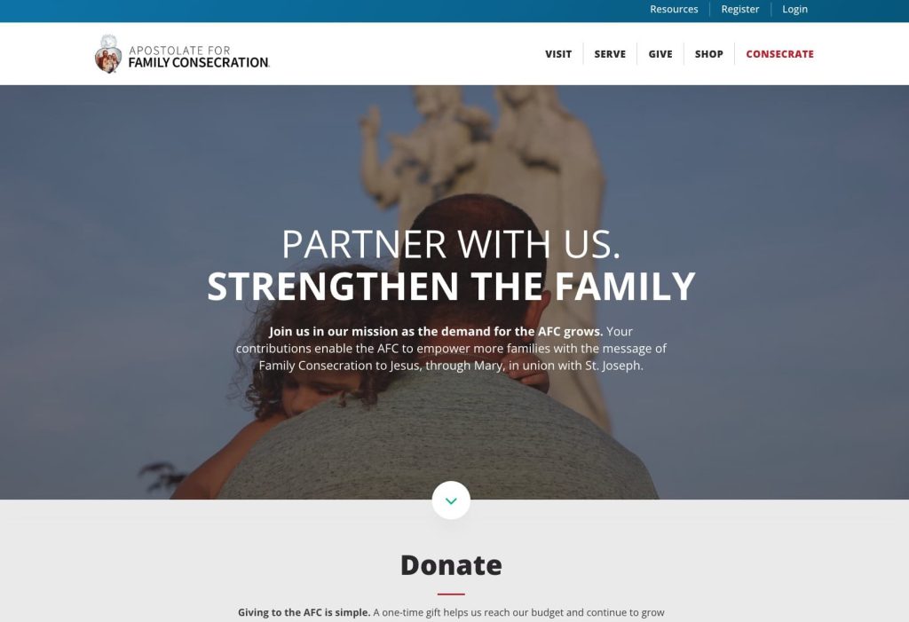 AFC hero section example